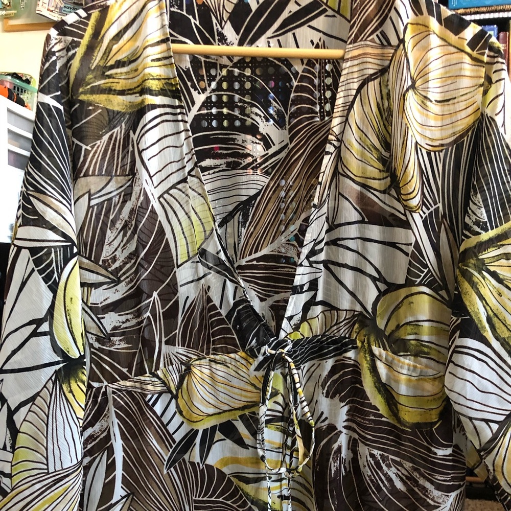 Sheer Thigh length Coverup by New York & Company